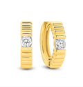 Natural Diamond Huggie Earrings