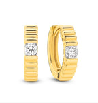 Natural Diamond Huggie Earrings