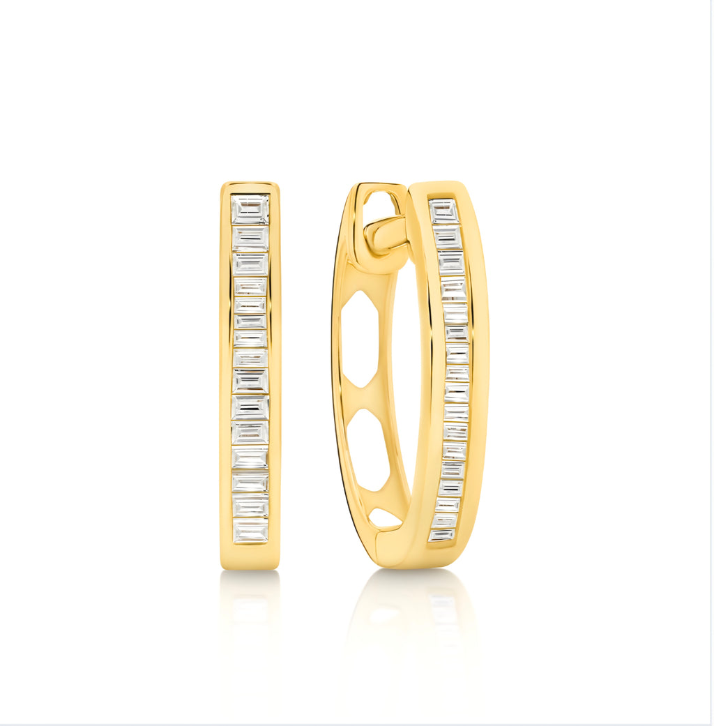 Channel Set Diamond Earrings