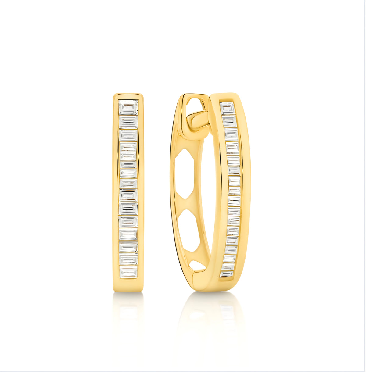 Channel Set Diamond Earrings