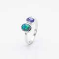 Opal and Purple Sapphire ring