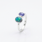 Opal and Purple Sapphire ring