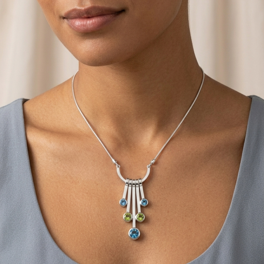 Topaz and Peridot Necklace