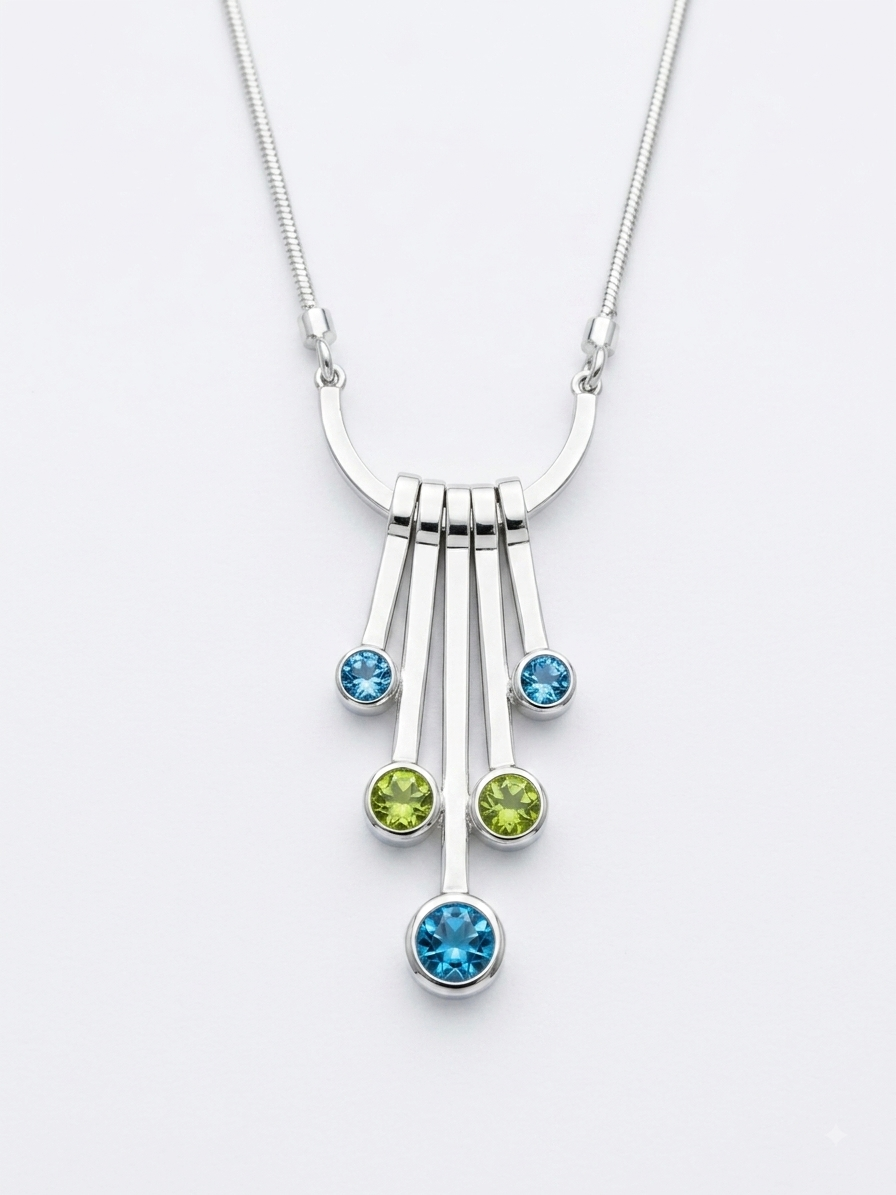 Topaz and Peridot Necklace